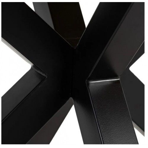 Mesa de jantar retangular em madeira de manga e ferro preto 160cm mesa IXIA - 7
