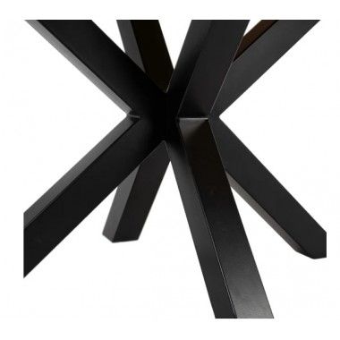 Rectangular dining table in mango wood and black iron 160cm MESA IXIA - 8