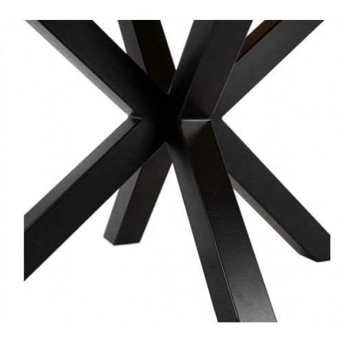Mesa de jantar retangular em madeira de manga e ferro preto 160cm mesa IXIA - 8