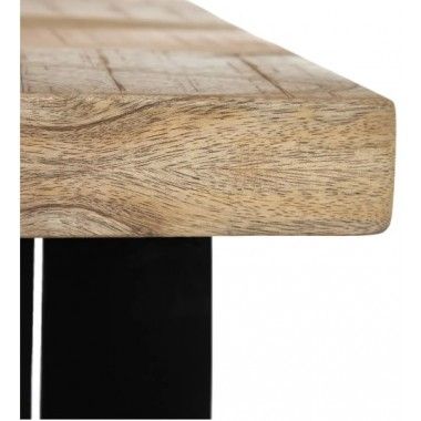 Rechteckiger Esstisch aus Holz und Eisen 160 cm MESA IXIA - 6