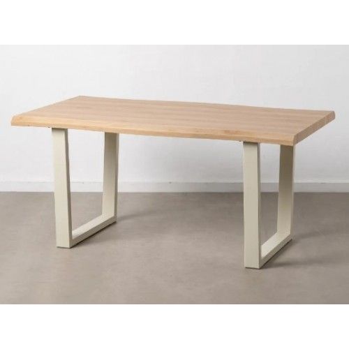 Creme de madeira e metal retangular 160cm Mesa Mesa IXIA - 2