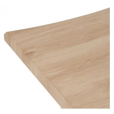 Mesa de comedor de madera rectangular y crema 160cm MESA IXIA - 3