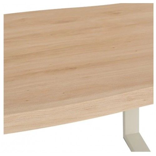 Creme de madeira e metal retangular 160cm Mesa Mesa IXIA - 5