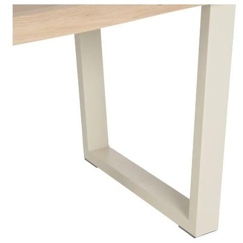 Creme de madeira e metal retangular 160cm Mesa Mesa IXIA - 6