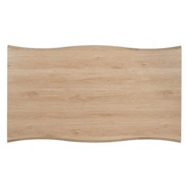 Mesa de comedor de madera rectangular y crema 160cm MESA IXIA - 10