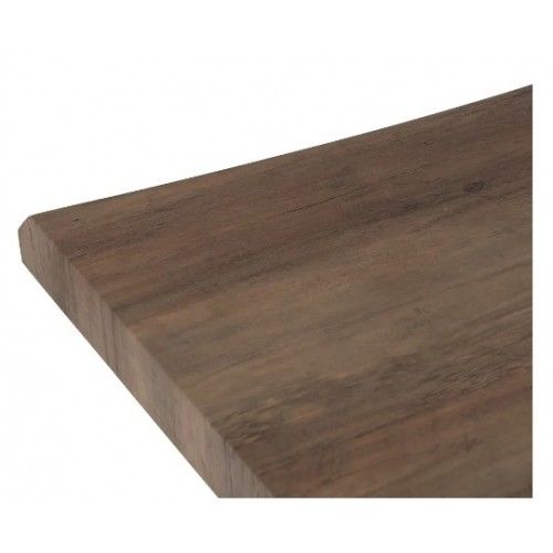 Mão marrom de madeira retangular e preto 180cm mesa IXIA - 3