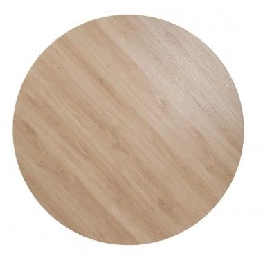 Table à manger ronde en bois naturel et métal crème 120cm MESA IXIA - 8