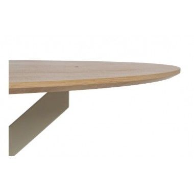 Runde Esstisch originelles Design und Creme Metall 120 cm MESA IXIA - 4