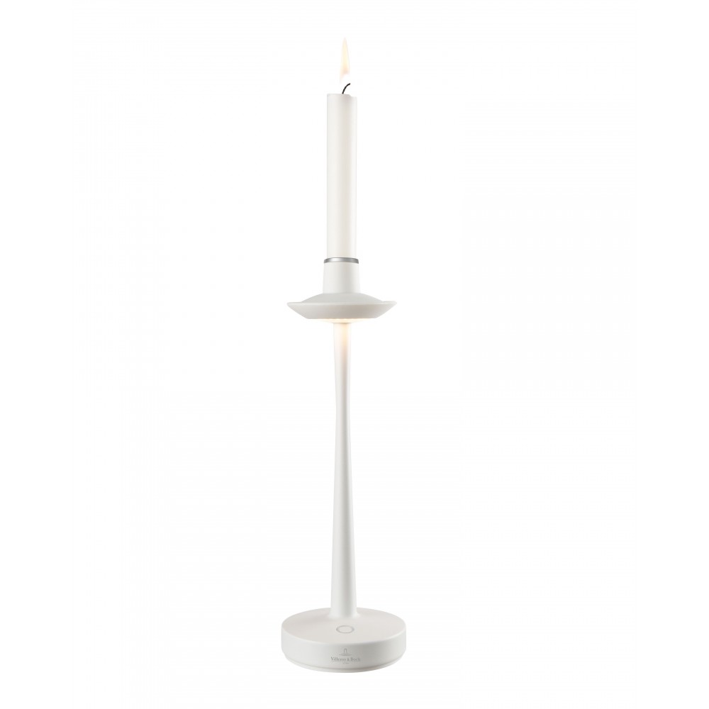 Suporte de vela branco lâmpada exterior 30cm Aarhus Villeroy & Boch Villeroy & Boch - 1
