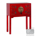 ORIENTE red console 6 drawers 2 doors IXIA - 1