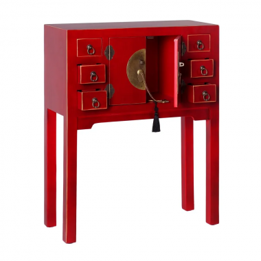 ORIENTE red console 6 drawers 2 doors IXIA - 3