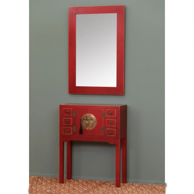 Console vermelho 6 gavetas 2 portas orientadas IXIA - 1 2