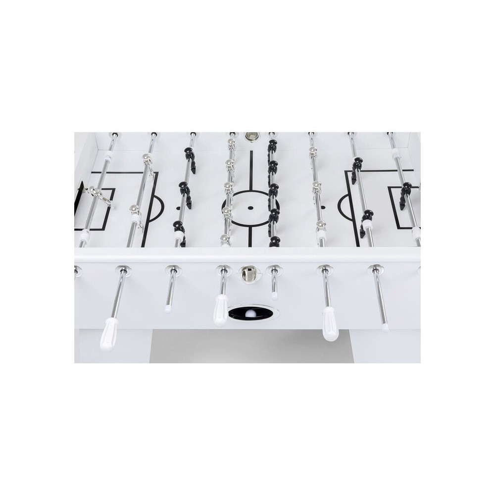 Table football WORLD CUP white with black players KARE Design — players and rods from above