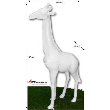 Lackierte weiße Giraffenstatue By-Rod - 1 2