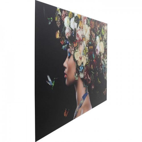Tabela de vidro flores borboletas 100x150cm flores Kare design - 3