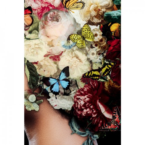 Tabela de vidro flores borboletas 100x150cm flores Kare design - 5