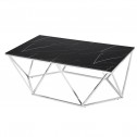 Marble effect metal coffee table 122x66cm NOVA