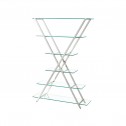 OLYMPE chrome metal shelf with 6 glass shelves DRIMMER - 1