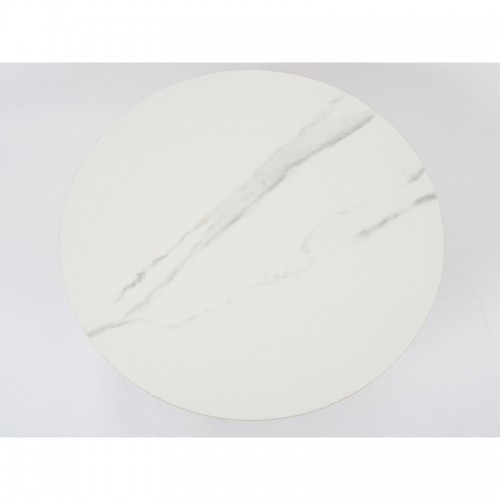 Bout de canapé pin et marbre blanc YSABEL 60cm - DRIMMER | Loftattitude.com