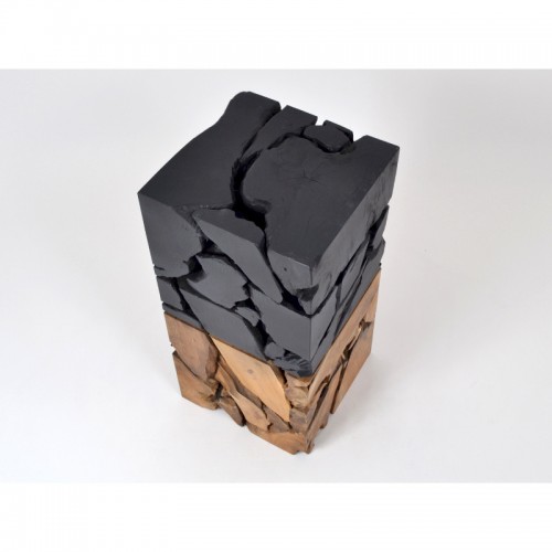Sellette carrée bois teck H60cm CASTILLO DRIMMER - 1