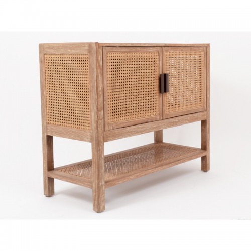 Wooden sideboard 2 cane...