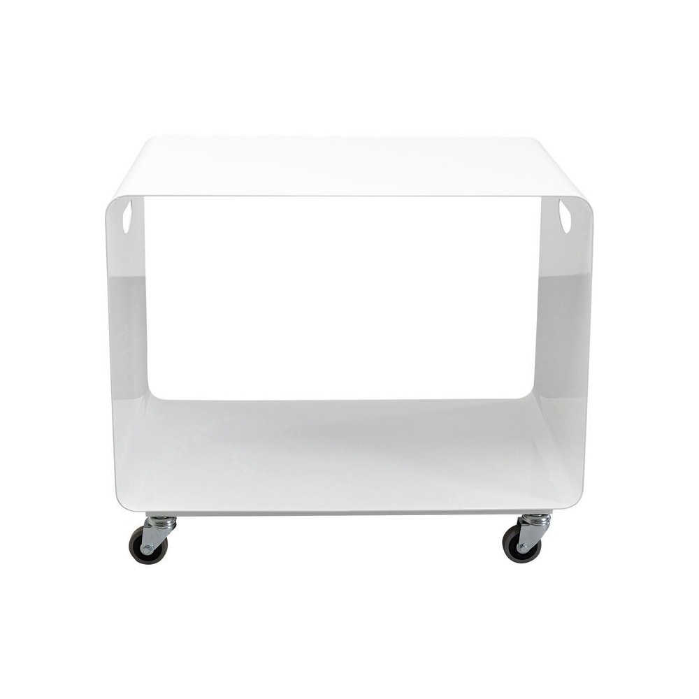 White coffee table with roulette 60x40cm CASA Kare design - 1