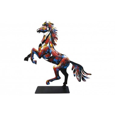 Cheval cabré multicolore métal 125cm PIGMENT SOCADIS - 1