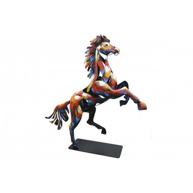 Caballo de madera de metal multicolor 125cm PIGMENTO SOCADIS - 2