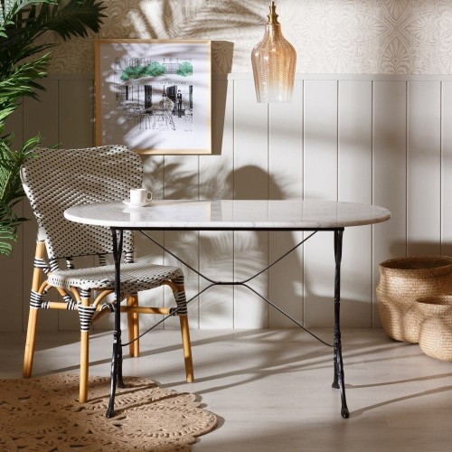 Table bistrot marbre ovale 120x60 cm Kare Design