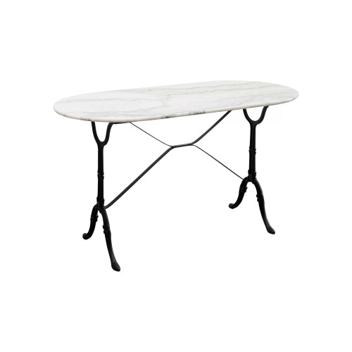 Oval marble bistro table 120x60 cm kare design