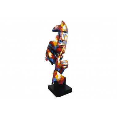 Multicolor sculpture silent man 120cm PIGMENT SOCADIS - 2