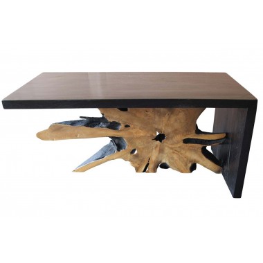 Cafeteira Mesa Raiz Teak Wood Suar Rooty SOCADIS - 1