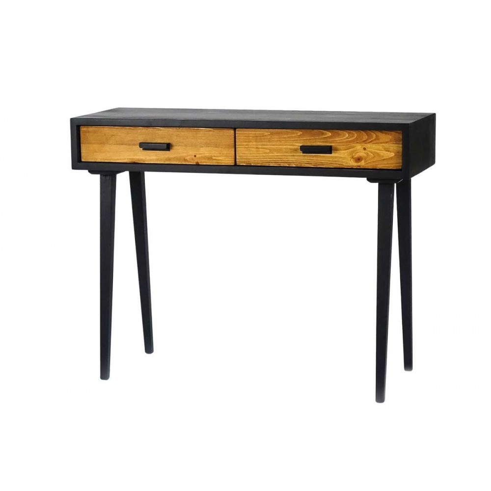 Console wood black 2 drawers HERIK SOCADIS - 1