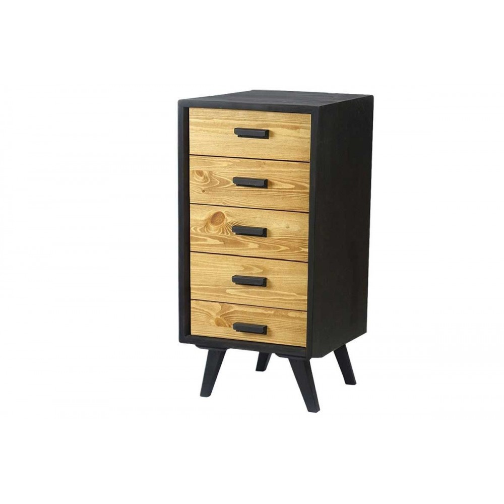 CHIFFONIER legno nero 5 cassetti HERIK SOCADIS - 1