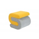 Pouf galbe amarillo gris CONFORT SOCADIS - 1