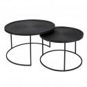 Set of 2 round coffee tables Ø55/70cm BUZZ