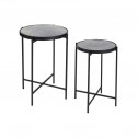 Set of 2 LAURENE metal side tables