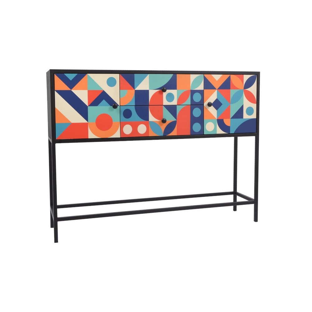 Colorful console outlet table