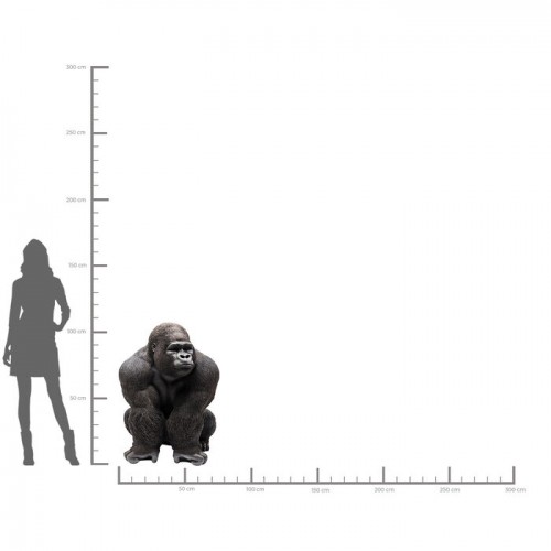 Statua Gorilla XXL nera KARE Design — schema delle dimensioni