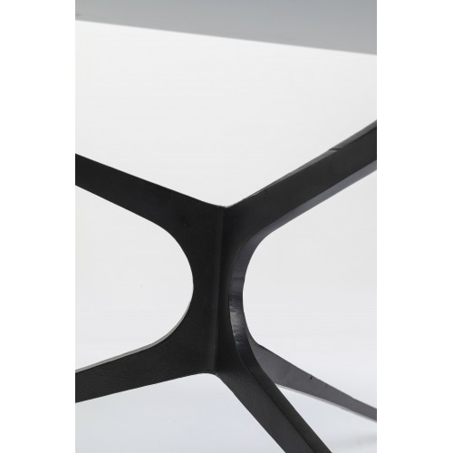 Tabela de café Design de vidro e espaço escuro de aço preto Kare design - 7