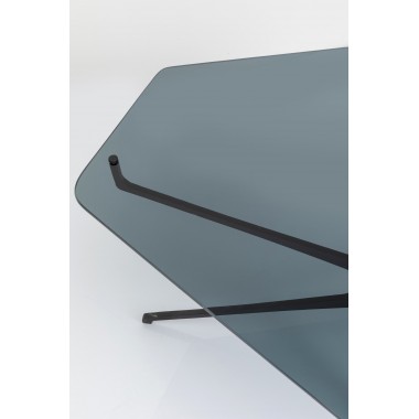 Cristal de diseño de mesa baja y acero negro DARK SPACE Kare design - 10