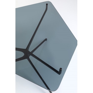 Design tafel met glas en zwart staal Kare design - 3