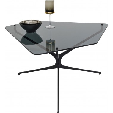 Tabela de café Design de vidro e espaço escuro de aço preto Kare design - 1