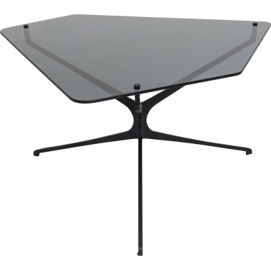 Design tafel met glas en zwart staal Kare design - 8
