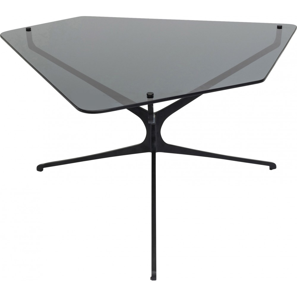 Tabela de café Design de vidro e espaço escuro de aço preto Kare design - 8