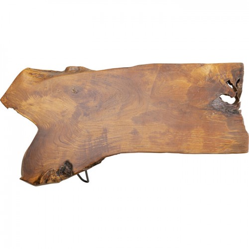 Tavolino basso ASPEN teak massello e gambe in acciaio nero KARE Design — vista dall’alto