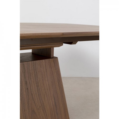 Extensible rectangular dining table wood walnut Benvenuto Kare design - 19