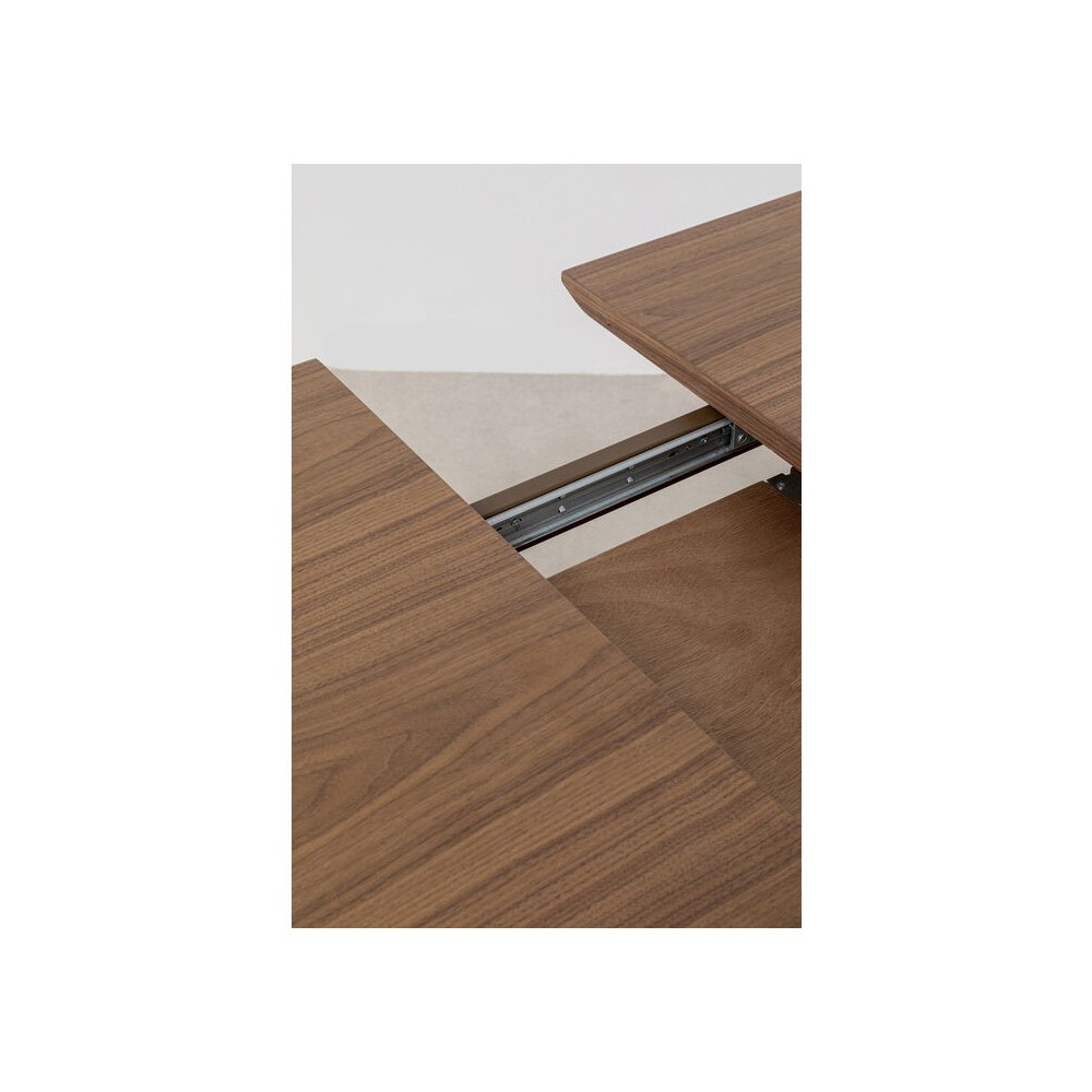 Extensible rectangular dining table wood walnut Benvenuto Kare design - 17