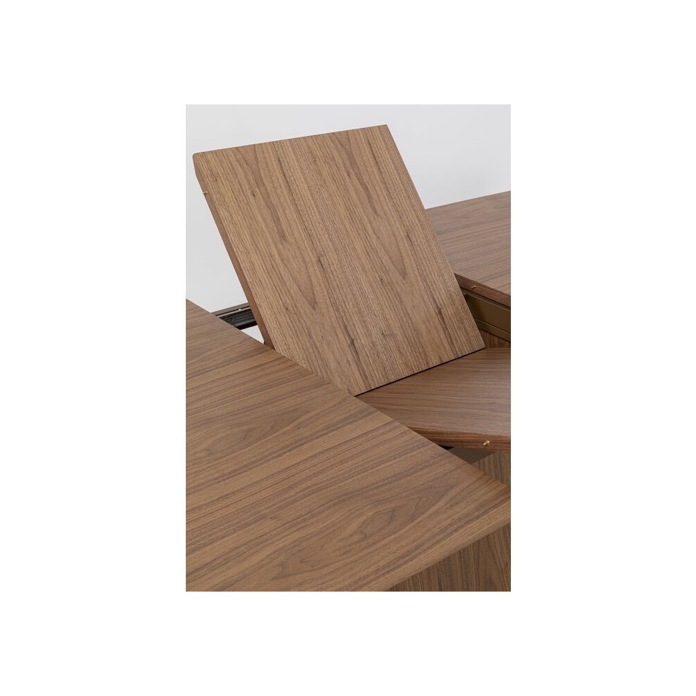 Extensible rectangular dining table wood walnut Benvenuto Kare design - 16