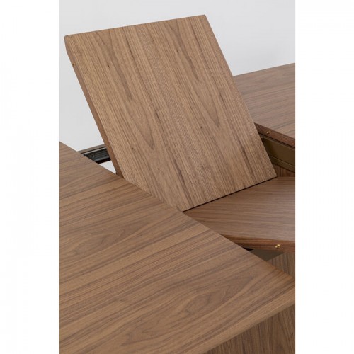 Extensible rectangular dining table wood walnut Benvenuto Kare design - 16